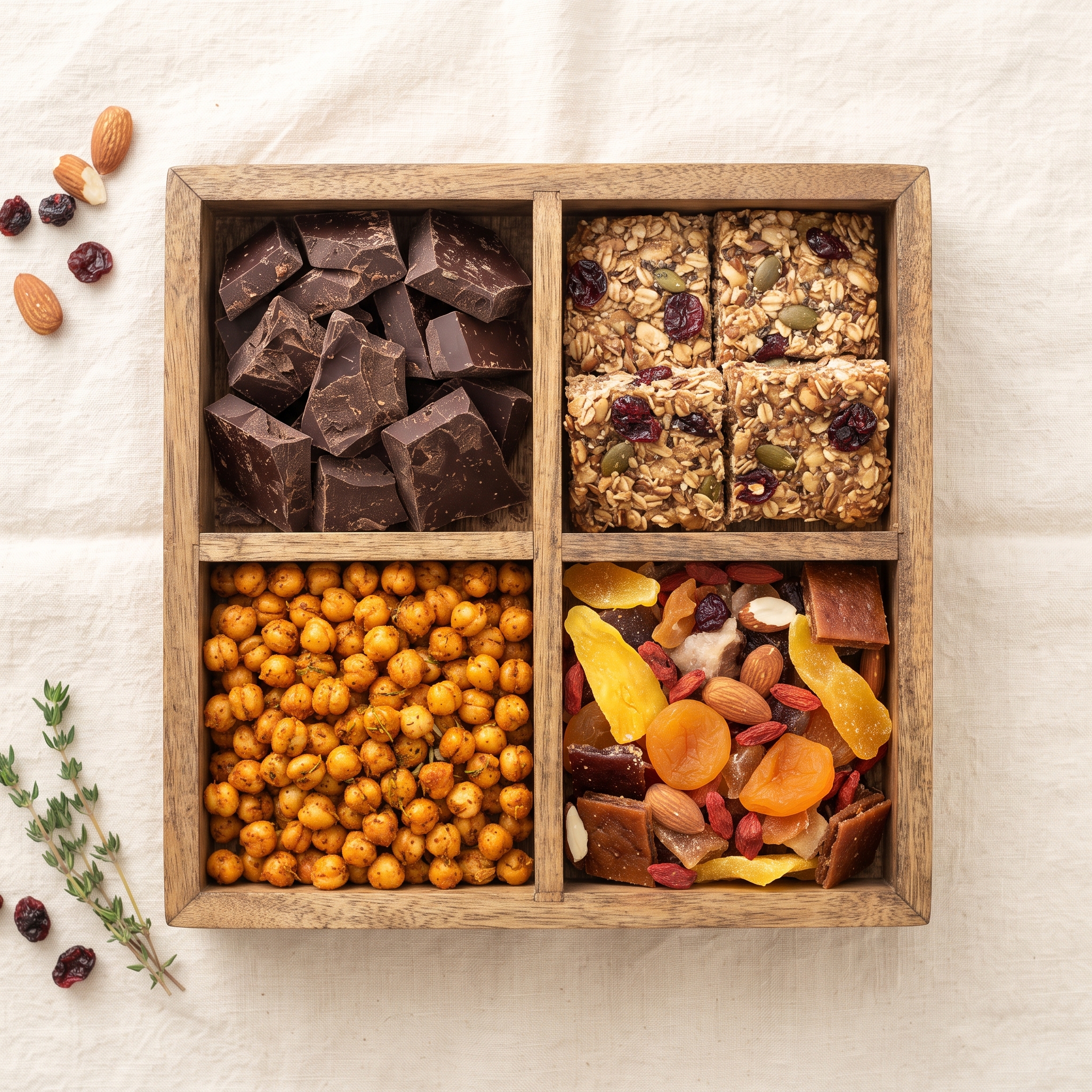 Plant-Based Treats Box — Vegan snacks, dairy-free chocolate and oat bars.