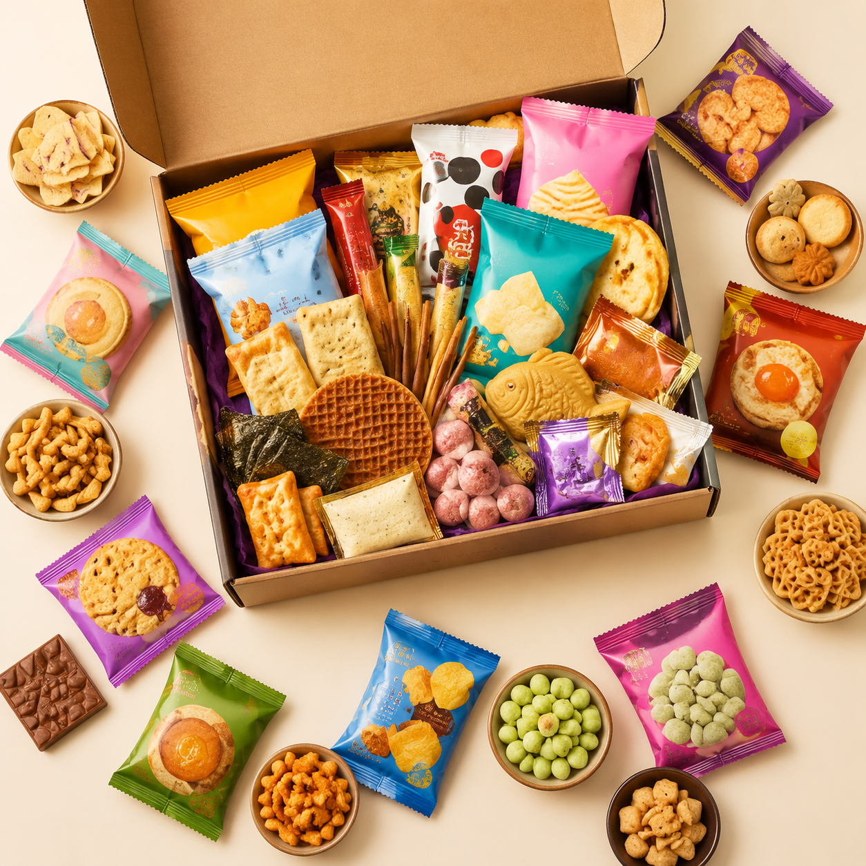 World Tour Box — Adventurous discovery — one or two imported treats from six regions.
